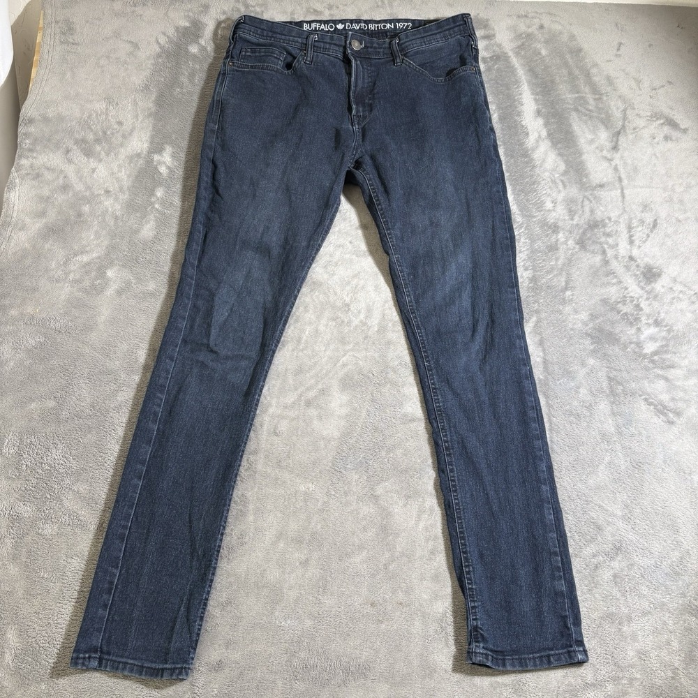 Buffalo David Bitton Max-X Skinny Stretch Jeans Dark Wash Denim mens 32x32